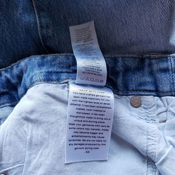 Good American Good Vintage Distressed Raw Hem Denim Jeans Women's Size 10/30 - Picture 7 of 7